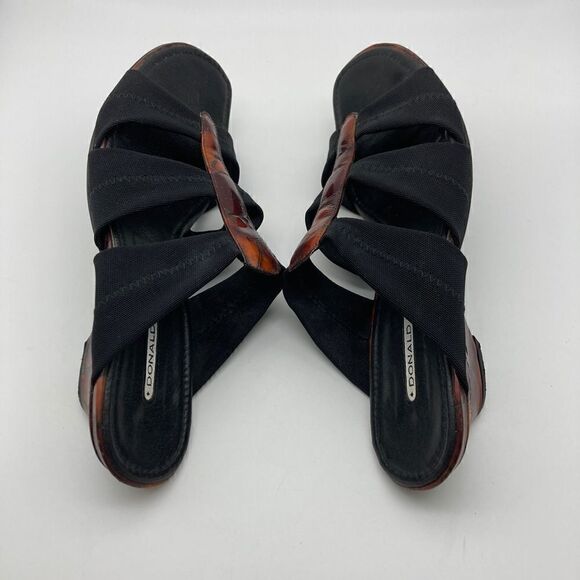 Donald J. Pliner Hizzy S1 Black/Tortoise Designer Shoe Size 9M Made in Spain - Picture 5 of 9